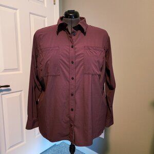 Duluth Trading Co Button-down Shirt 2X Wine